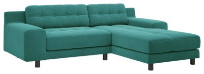 3e382186d47989664f110b1c1052f2adb2f832e9a57e64c5fa0b690b9cb2e45b.jpg An Image of Habitat Hendricks Velvet Corner Chaise Sofa - Teal