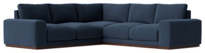 40e8e9a030db0363b4238d7f99333f81a7880c58dbadff627d930fbbca2381d2.jpg An Image of Swoon Denver Velvet 5 Seater Corner Sofa - Fern Green