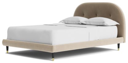 4106eb6e64871ef501b149cd3e75c3d28347d23176bbdf44edc3a997aa6bff84.jpg An Image of Swoon Southwark Kingsize Fabric Bed Frame - Indigo Blue