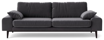 46ecf027adc574969fc79c7b19d2036938fe906805f48900ef9362dff8220022.jpg An Image of Swoon Tulum Velvet 3 Seater Sofa - Taupe