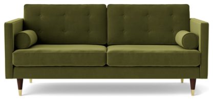 487c3dfee491415993c901a2a7dbd05d9b19243fdd9d650cd91b1e1e38be20dd.jpg An Image of Swoon Porto Velvet 2 Seater Sofa - Taupe
