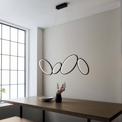 4da3b00beadc5b7e115aa360942af716dcb85e37e8bac5894148ee03c6c64535.jpg An Image of Torbeg Integrated LED Pendant Ceiling Light - Black