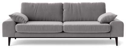 5474d0cf7453115eb52195ef98e9d5f7b584dc0f3a8c73ef0e8019b99a58e463.jpg An Image of Swoon Tulum Velvet 3 Seater Sofa - Taupe