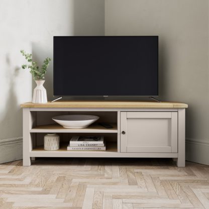 688cc4e82367d0602ebd3a4f5cff1181cfc5d4d7763ec157e887d8bd08624b96.jpg An Image of Olney Corner TV Unit Stone Stone