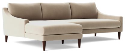 6d471362672b2a482bfe8f552cb151b6bb8506bcf2b0cca5f2cef74dd5681b71.jpg An Image of Swoon Turin Velvet Left Hand Corner Sofa - Silver Grey