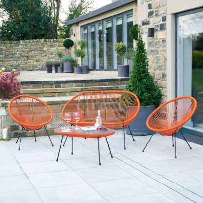 6ef99753e09434d1e21c30ee85b9b9570128a53139ed9b2cdeddacdfbe2b8fe7.jpg An Image of Rio 4 Piece Rattan Seating Set Black