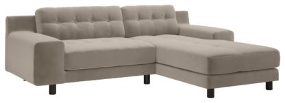 76bb0483f58b94a727b35cc3e7f7d9f9a68a7aff19fe6c80fdb3df6e2b438927.jpg An Image of Habitat Hendricks Velvet Corner Chaise Sofa - Natural