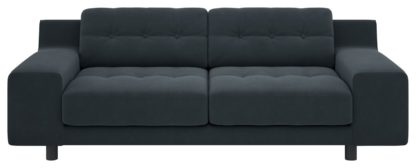 7e52e0389357e03e96ec8bb95d29af4f91c7bc0a812626e3e79133c502b31761.jpg An Image of Habitat Hendricks 3 Seater Velvet Sofa - Charcoal