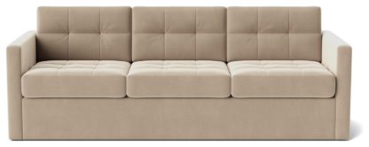 8e139c65ddb46c50ea8610640c7eb1f388c578c7161c5f230fbc02bfb04f1d87.jpg An Image of Swoon Berlin Velvet 3 Seater Sofa Bed - Burnt Orange