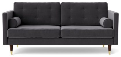 9b82276d14cb4c7006f49f3d5f07f92ced848460ec6ee9da3996c54e3a14c916.jpg An Image of Swoon Porto Velvet 2 Seater Sofa - Taupe