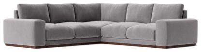 a0256bc86e345a58cf7dfa8f2c23ac031031e1c80cd98ce9b7b850be3586a9df.jpg An Image of Swoon Denver Velvet 5 Seater Corner Sofa - Fern Green