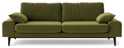 a25b37d1ae952071c85cc2fe506fe1661933bda1ab457a0f300a4ee8fb13b035.jpg An Image of Swoon Tulum Velvet 3 Seater Sofa - Taupe