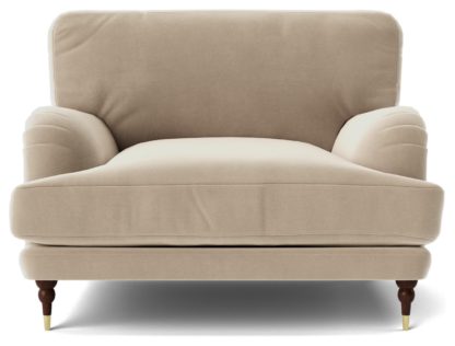 a8eebd85820123e56d7142727448968b2e7f29ecaf0ecba853359d5d785d4559.jpg An Image of Swoon Charlbury Velvet Cuddle Chair - Granite Grey