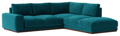 b07b7f7b7cc174980b03f4d1be4af7cb126ed0be1af61d9926f2b55ca679f3ab.jpg An Image of Swoon Denver Velvet Right Hand Corner Sofa - Silver Grey