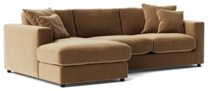 b2c0228861f65f13697a1824a84e83119fe4aba9aa6900a2e04e2fc30bd7df1e.jpg An Image of Swoon Althaea Velvet Left Hand Corner Sofa - Silver Grey