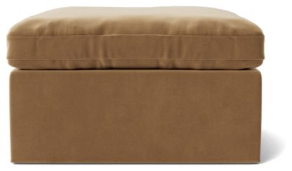 bdca3cfe65c07e0234771b114aff4f298a7e1f6657ecfd3b0e23a02ef7ed4168.jpg An Image of Swoon Seattle Velvet Ottoman Footstool - Silver Grey