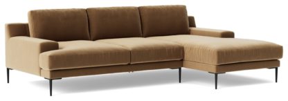 c541e899b097b0b76620672040db7cba95b7bfaac9b8adc0f820a070de157b21.jpg An Image of Swoon Almera Fabric Right Hand Corner Sofa - Indigo Blue