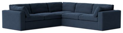 ca015078d09134c0b4d52cb42b4451f21df5b4598570778d0f76cec24ec9e6d8.jpg An Image of Swoon Seattle Velvet 5 Seater Corner Sofa - Kingfisher Blue