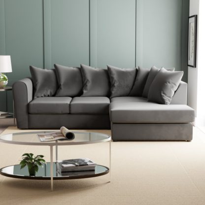 d1988f5a97162f4682e889043b8bb1092697aa93d0f399dda70a7e9d455b6d00.jpg An Image of Blake Curved Arm Opulent Velvet Corner Chaise Sofa Opulent Velvet Navy