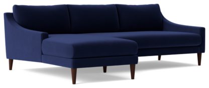 d8e52bddea9f13773e3833458c15bc8fcd9b643d95968d7a6dc38926b23c455d.jpg An Image of Swoon Turin Velvet Left Hand Corner Sofa - Silver Grey