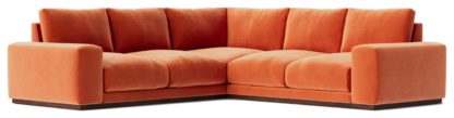 f036c625b7ddc79f6d288686253c15326a0614d39f0164a1d6644e1b56aa3eb0.jpg An Image of Swoon Denver Velvet 5 Seater Corner Sofa - Fern Green