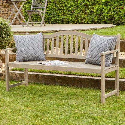 f4341557b5346540b8c71387224577d4c5a5b5f43089733a82447a4d97c08f2b.jpg An Image of Richmond Acacia Wood Bench with Pop Up Table Grey