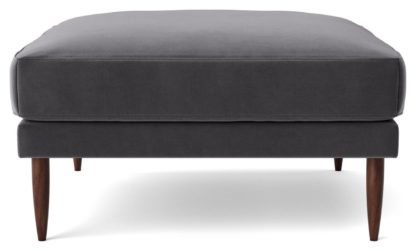 f8eee89607c01fe5243a778146f0812d564703dca354fde29b469f4416c26442.jpg An Image of Swoon Kalmar Velvet Ottoman Footstool - Kingfisher Blue
