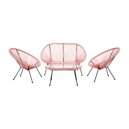 fa3393dcc6b92cb6c7d9549e0f74a04150ceeb12a06d4ae98a8bf5b3023bb325.jpg An Image of Rio 4 Piece Rattan Seating Set Black