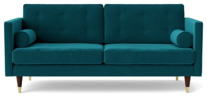 fc03fb903d1e5f120d4a41ef9fbf626a19a60ce7a5fa8de2d2ae64eabee9538b.jpg An Image of Swoon Porto Velvet 2 Seater Sofa - Taupe