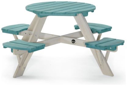 05f5a9c08bf13b9264420b74b9cb137c05f94c9e20a1cad88871d0654c4b983d.jpg An Image of Plum Circular Picnic Table - Teal