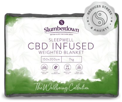 0de1a36c29139a89265083a59e384c400d5b84737f9c3e7250137397a8141e69.jpg An Image of Slumberdown Wellbeing CBD Weighted Blanket - 7kg