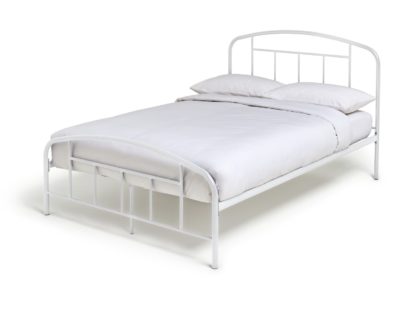 10df0085a1540dd0c61a9d5af2148ec163d56d9d425b672f6cfef715a22de447.jpg An Image of Habitat Pippa Double Metal Bed Frame - Off White