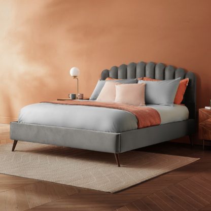 408350a1bdb18ccbebcb4849723c11aa10eb2e5868fc6c25dec743a3fbc2e236.jpg An Image of Silentnight Oriana Superking Velvet Bed Frame - Blue