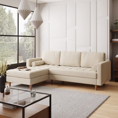 74252c0790028661464f3c0527214e77810c63c1bc96d04cbcd45d6d3dd1aff9.jpg An Image of Zoe Luna Fabric Corner Chaise Charcoal