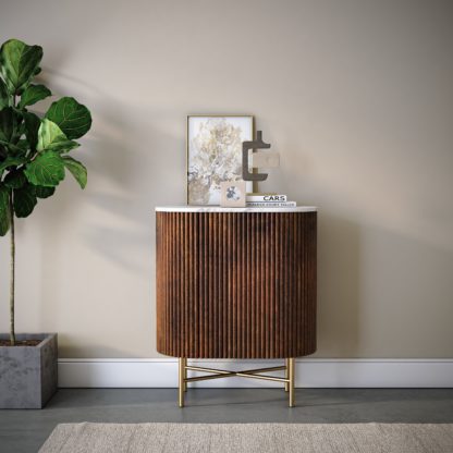 7b63625954ed05bf6a8d8722adc10082c8e49811013e76233276022e5938d92a.jpg An Image of Kiera Compact Sideboard Black