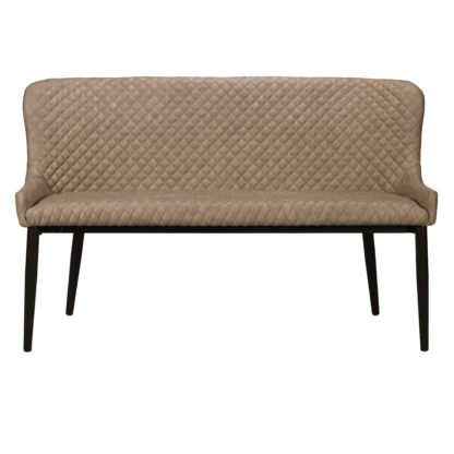 a7afb3b761a3390d69a93f60f79394d001754d221bcdbcb6882ae3eb5b2189e7.jpg An Image of Montreal 3 Seater Dining Bench Seat, Faux Leather Green