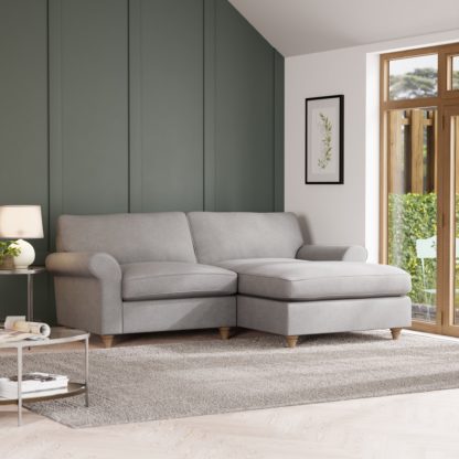 d0f686661eabaddef6c4b29622a2127c3b6ddebe56f2ff5f4661a4f81ad3ae12.jpg An Image of Rosa Soft Chenille Corner Chaise Sofa Sandstone