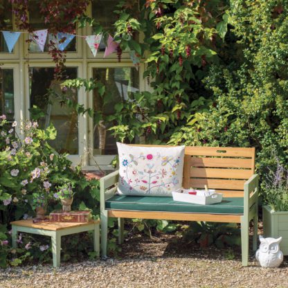 e5933782f44cb947495122838421ffd42b596937b95b5c1fc823fb010a3d8d30.jpg An Image of Verdi 2 Seater Garden Bench Green