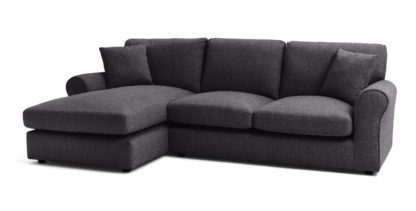 096e8411a66a864e0436f0b76bab1385762cb07829573dabd929acfeb54b09f6.jpg An Image of Habitat Lisbon Fabric Left Hand Corner Chaise Sofa- Charcoal