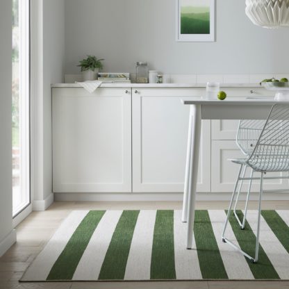 226624849cb35f1fb8f90717f00d5b2b259fbdf0df09ed3fe5226a569d8d99e0.jpg An Image of PractiRug Maggie Striped Washable Rug Maggie Striped Green