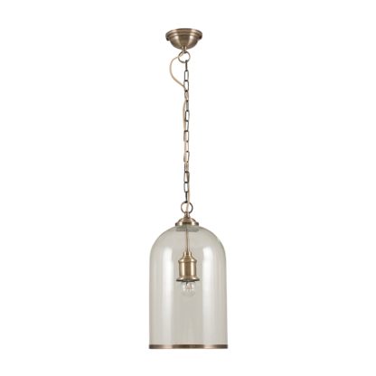 525865ea2b67ff33915b9e68de0e3364a53078042bc30609469217702933262f.jpg An Image of Rimmed Glass Cloche Pendant Gold
