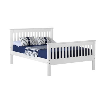 5ae66fdc7d36d38ac4d8b8fab630c04b42031bc92250922cde5efcea8b15c39e.jpg An Image of Monaco High Foot End Bed White