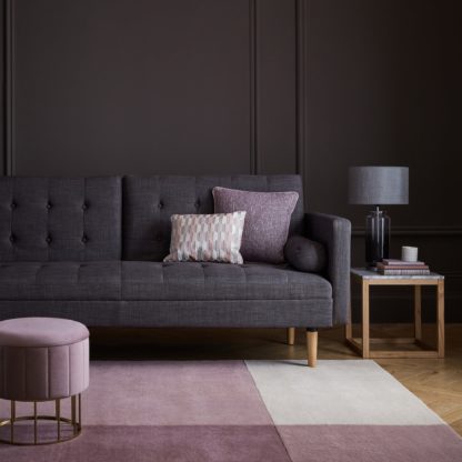 8d95f5643048bde2c1393536318f7be87330899cf03e415f1a0b9bf7d2716818.jpg An Image of Akari Wool Rug Purple and Grey