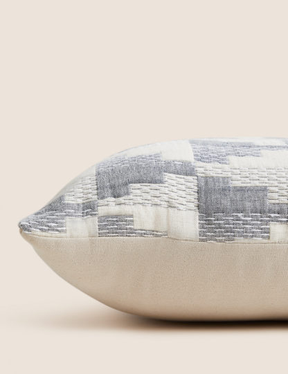 bf20db8c7d50de6047797b3ea31aa0239fdc3d820fdca582bb2328f2ec1c2572.jpg An Image of M&S Chenille Geometric Embroidered Cushion