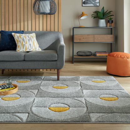 cae1ea3eaf276aca77a2ed282e6483f41943da227a85c9837e05256d68f5230d.jpg An Image of Elements Ivar Rug Navy Blue/Grey