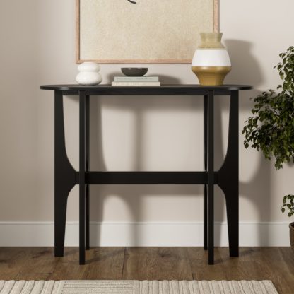 cc249ad4e1b54214330a3f87503abeb7d4d754783aa66e9229b7654bb329d252.jpg An Image of Carlo Console Table Black Black