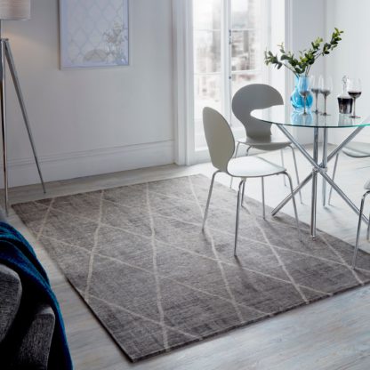fc89719fdf4ec20900d57f1b1c4b5776b049928f661acc25c0d5180ce99d7a9f-1.jpg An Image of 5A Fifth Avenue Sheer Diamond Geometric Rug Blue