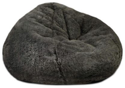 0ecc61f63f5e9f22e39136298dfb1a89b80de920c8e51b86d55ab114988d673d.jpg An Image of Rucomfy Hygge Faux Fur Bean Bag - Slate Grey
