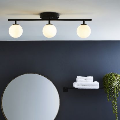 28c1fb9b873b8a21ebf232303e81a19d047bb6d8007c02428f6cfb760428023c.jpg An Image of Toronto Black 3lt Bathroom Spotlight
