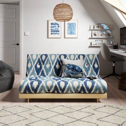 7e66123438c5d53907116a9f7f378ba4eb1e052f09c422100a867d84d8382adf.jpg An Image of Mito Double Futon Ikat Navy